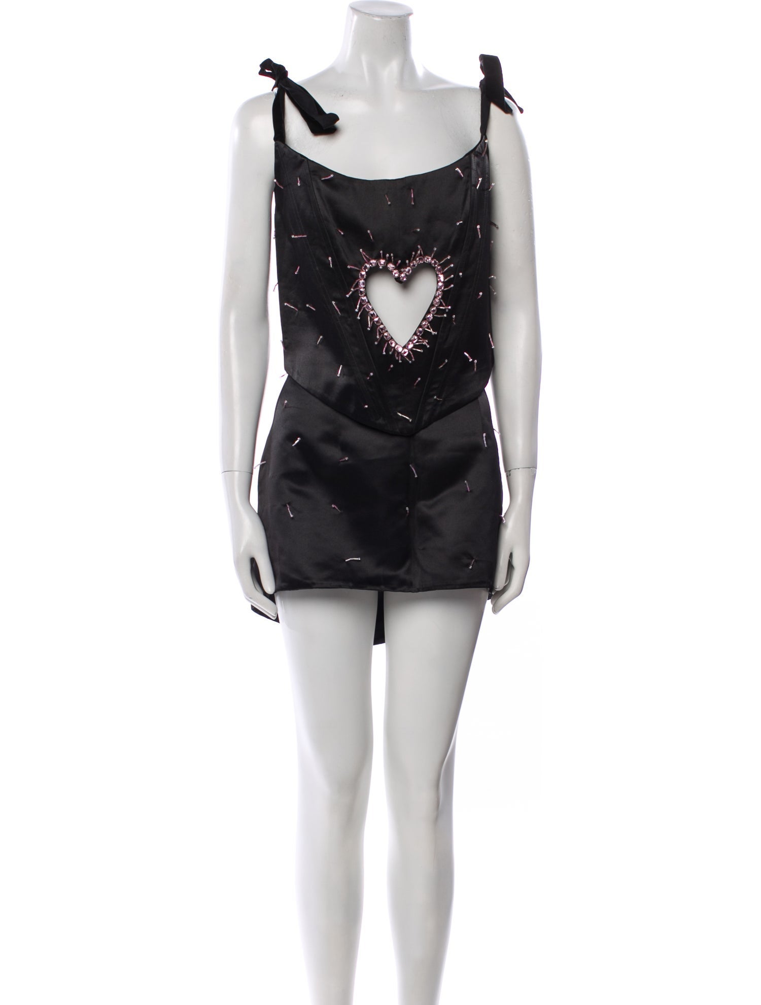 Lirika Matoshi Patterned Crystal Embellishments Skirt Set