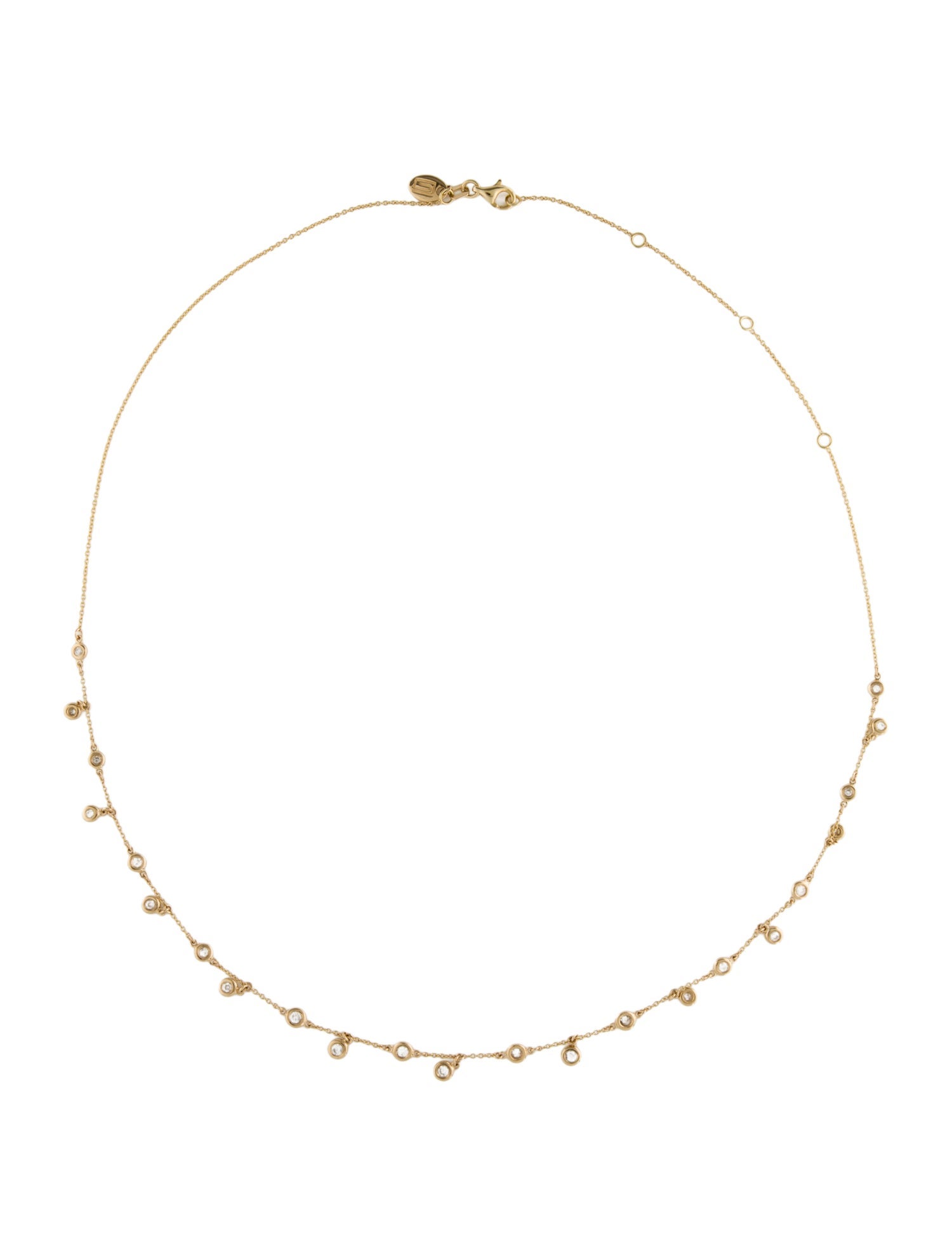 Pamela McCoy 14K Diamond Station Necklace