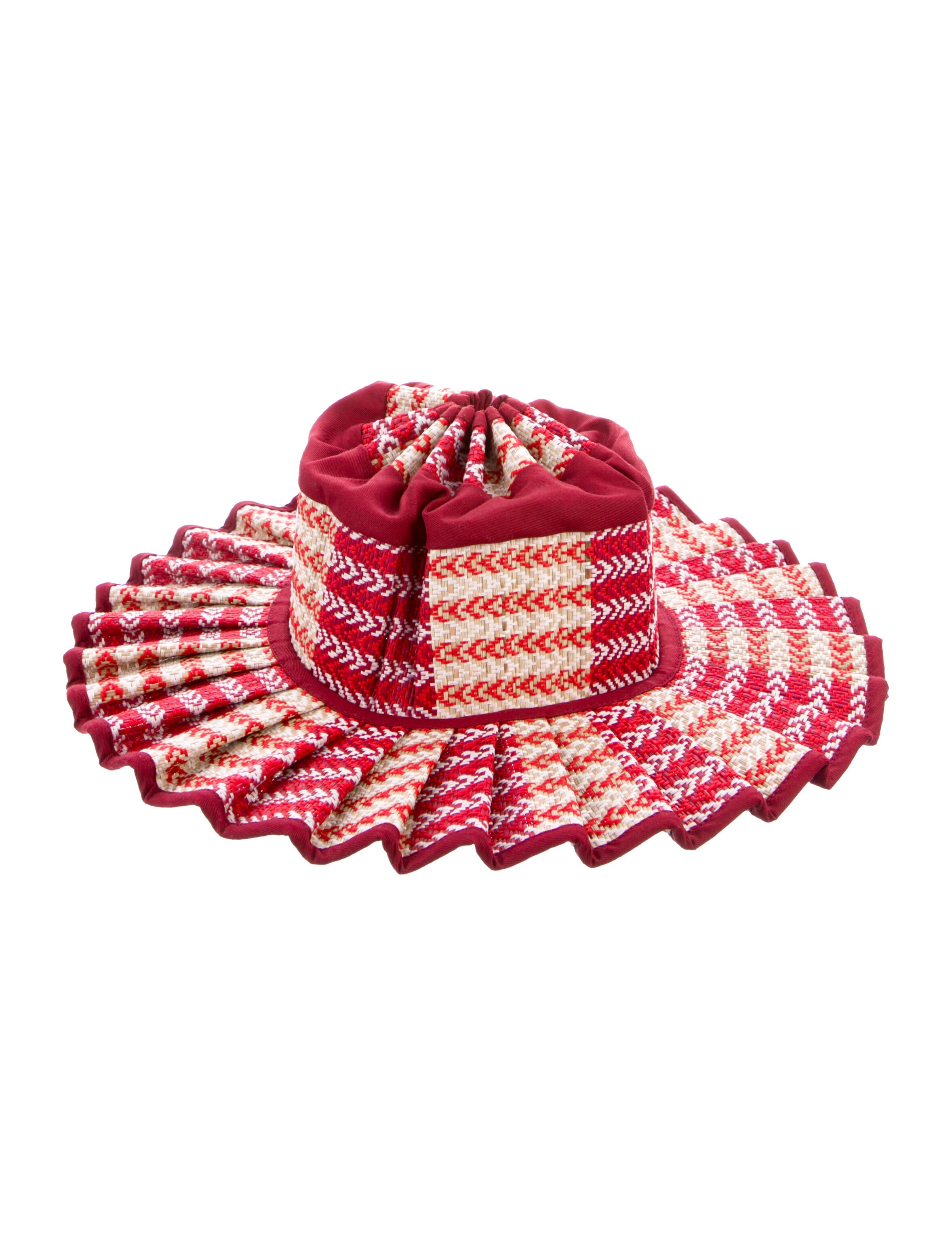 Lorna Murray Red Pattern Print Hat - Red Hats, Accessories