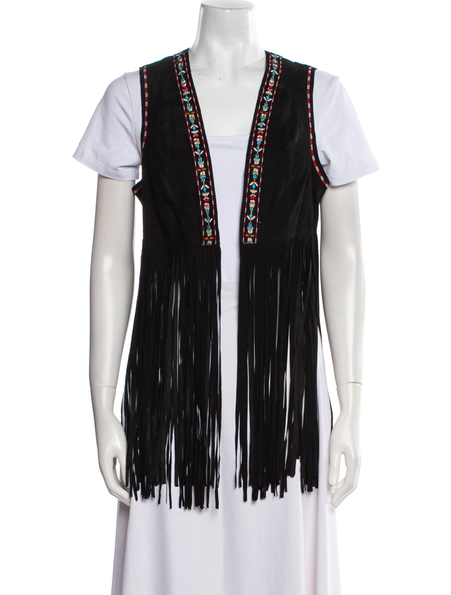 Lamarque Leather Printed Vest w/ Tags