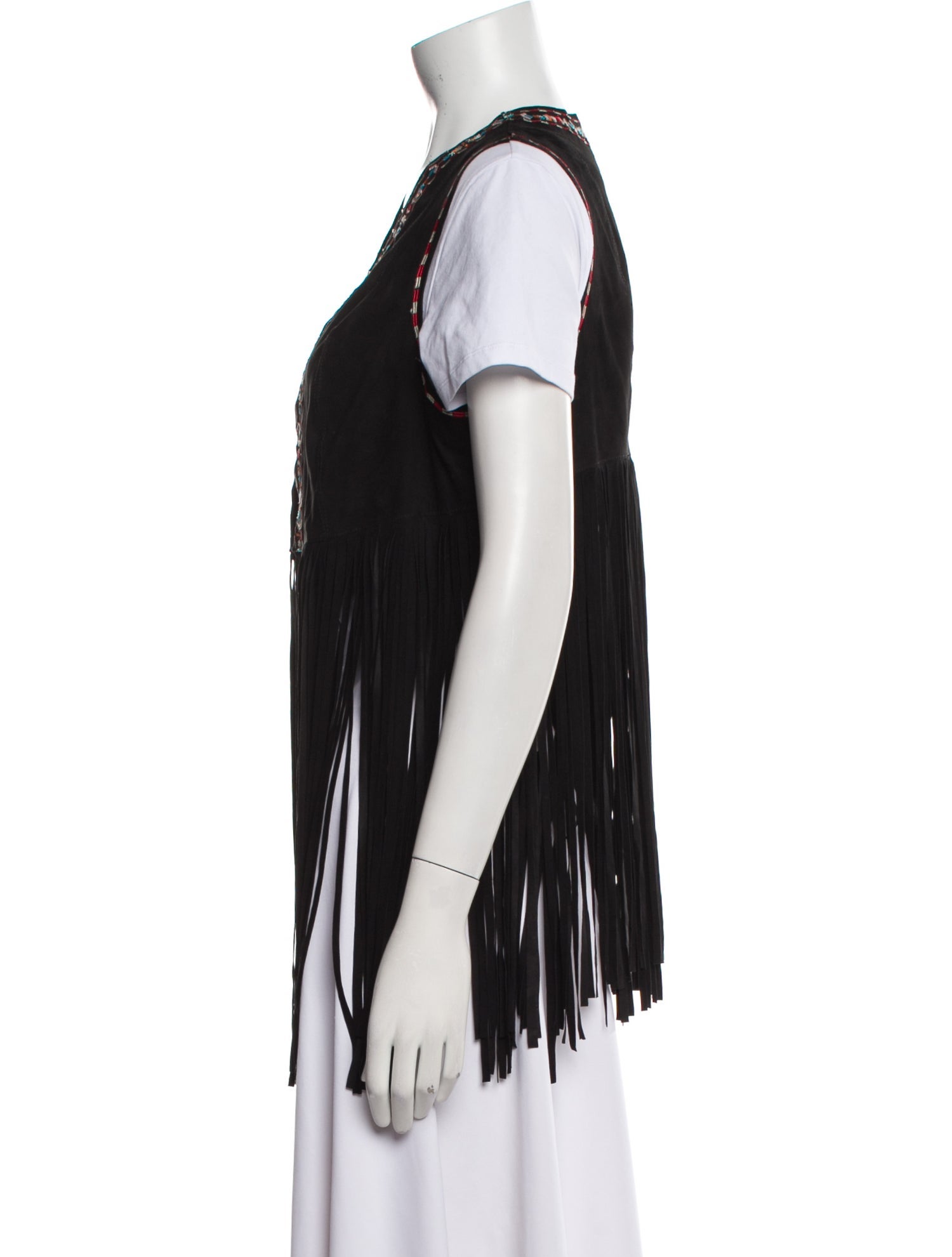 Lamarque Leather Printed Vest w/ Tags