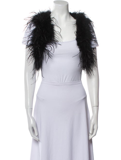 Lamarque Ostrich Feather Vest