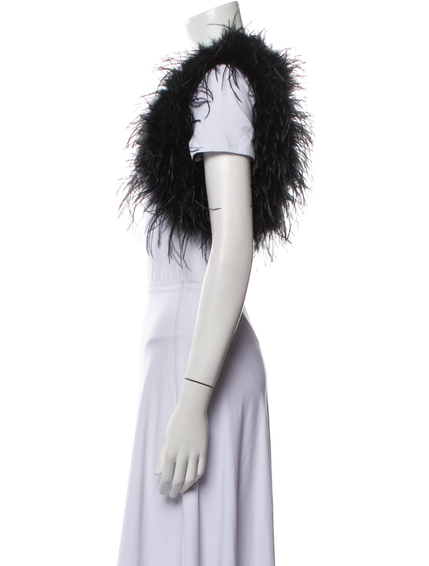 Lamarque Ostrich Feather Vest