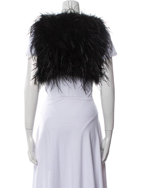 Lamarque Ostrich Feather Vest