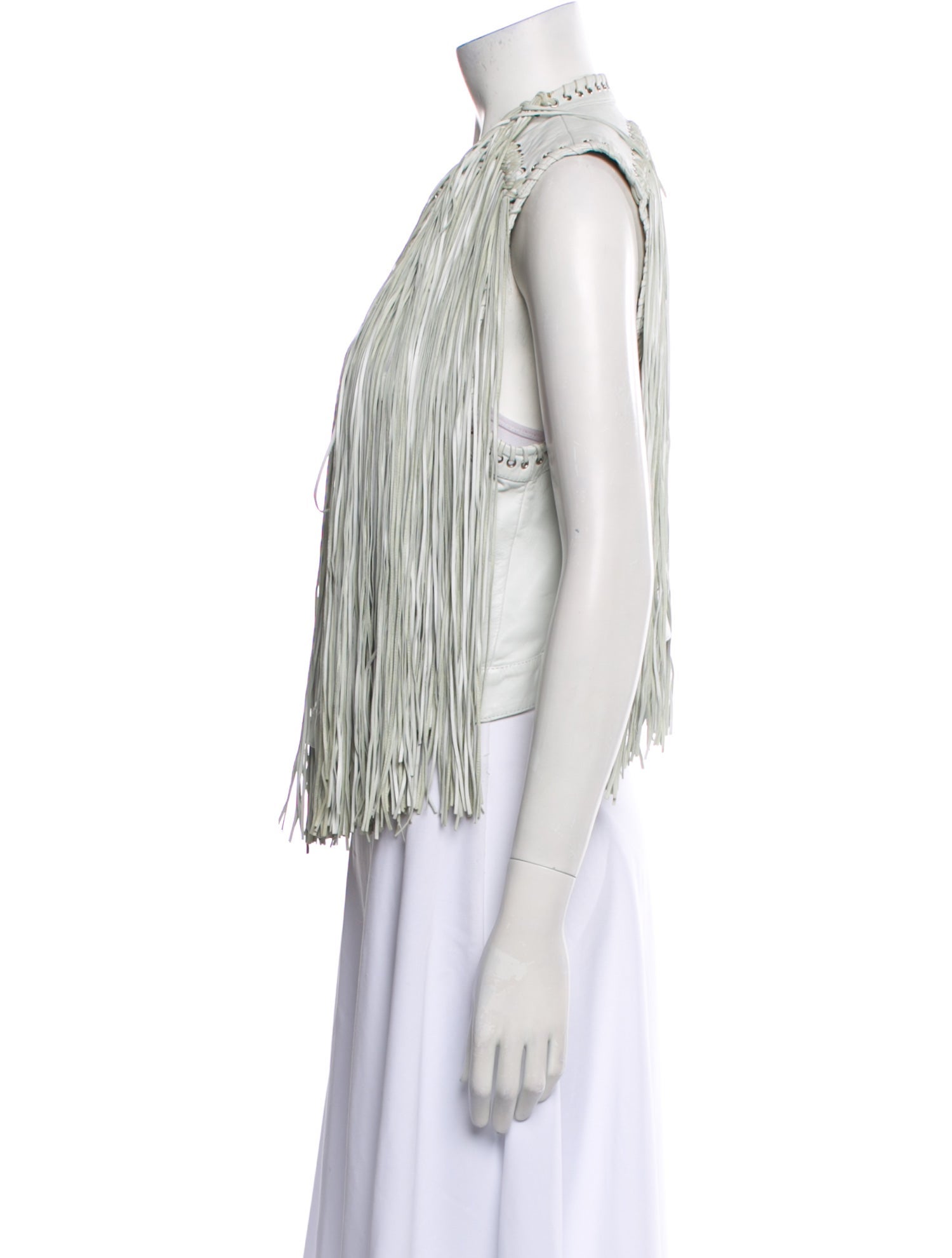 Lamarque Leather Striped Vest