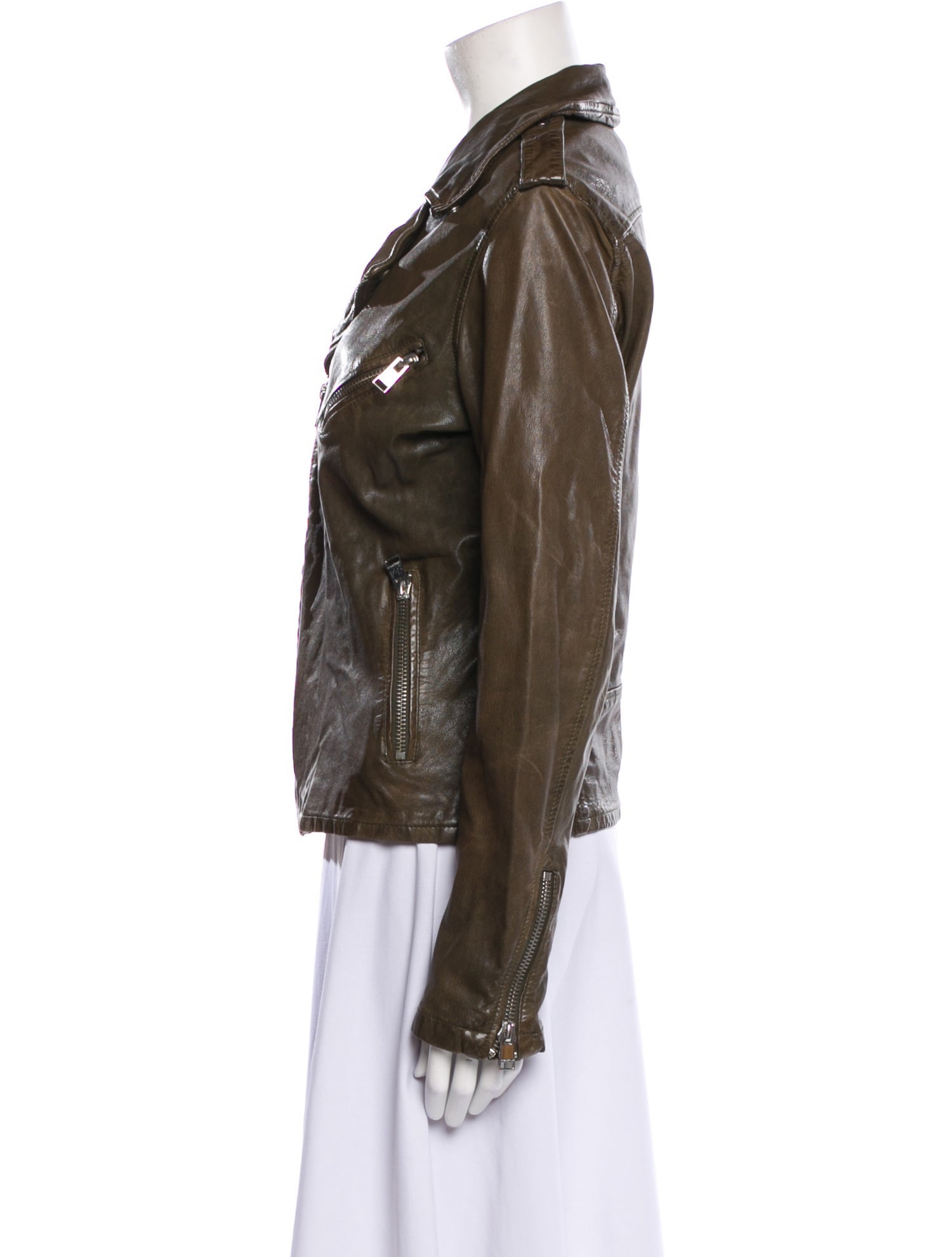 Lamarque Lamb Leather Biker Jacket