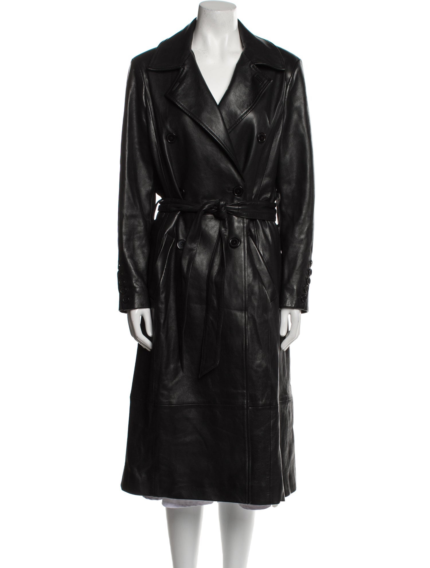 Lamarque Lamb Leather Trench Coat