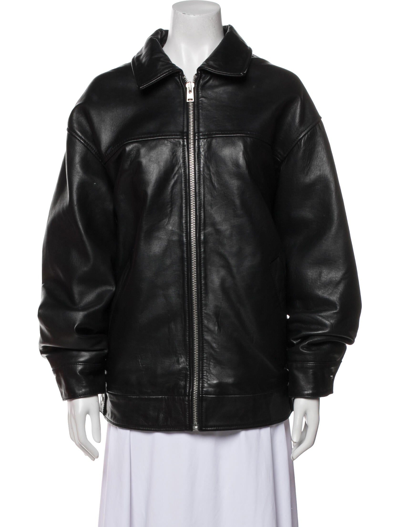 Lamarque Leather Bomber Jacket
