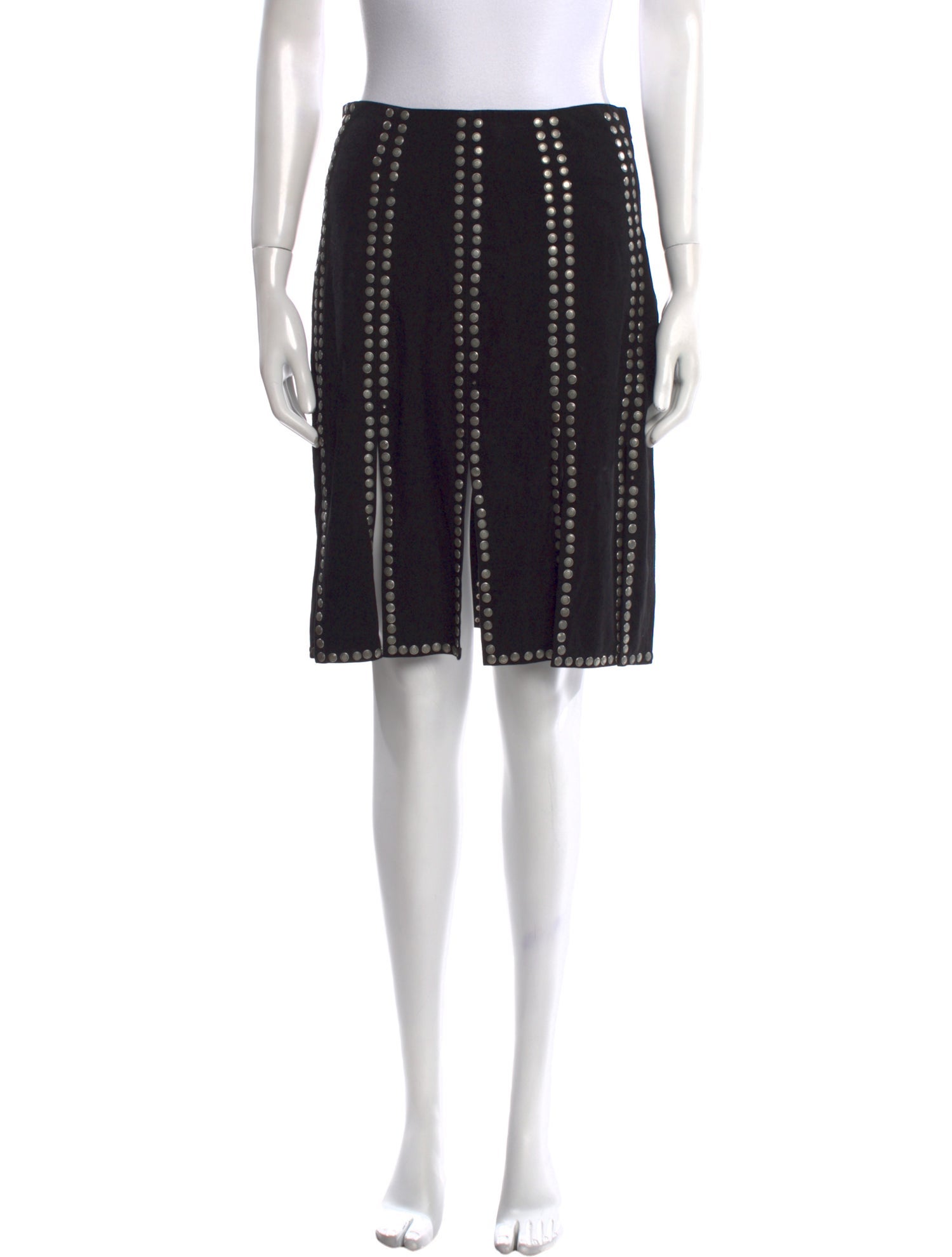 Lamarque Leather Knee-Length Skirt