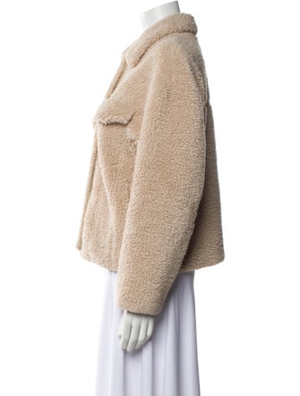 Lamarque Tweed Pattern Faux Fur Jacket