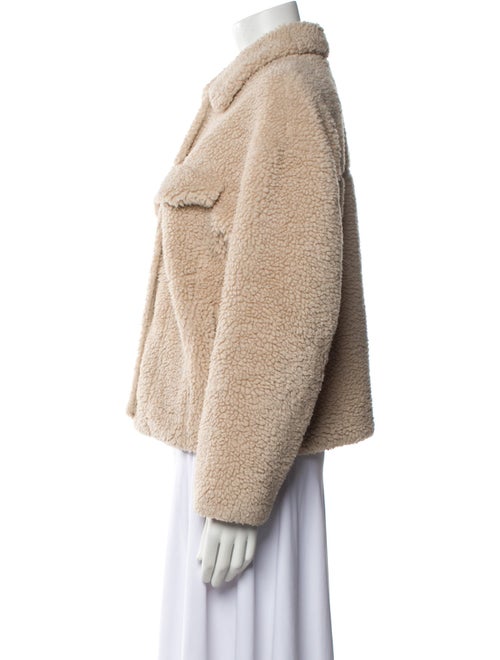Lamarque Tweed Pattern Faux Fur Jacket