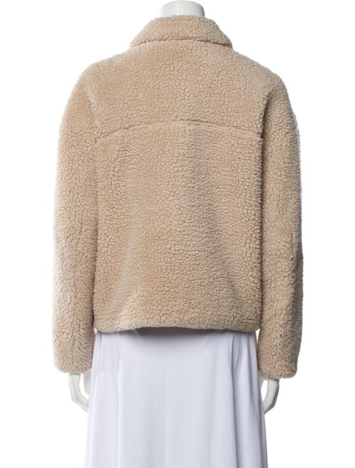 Lamarque Tweed Pattern Faux Fur Jacket