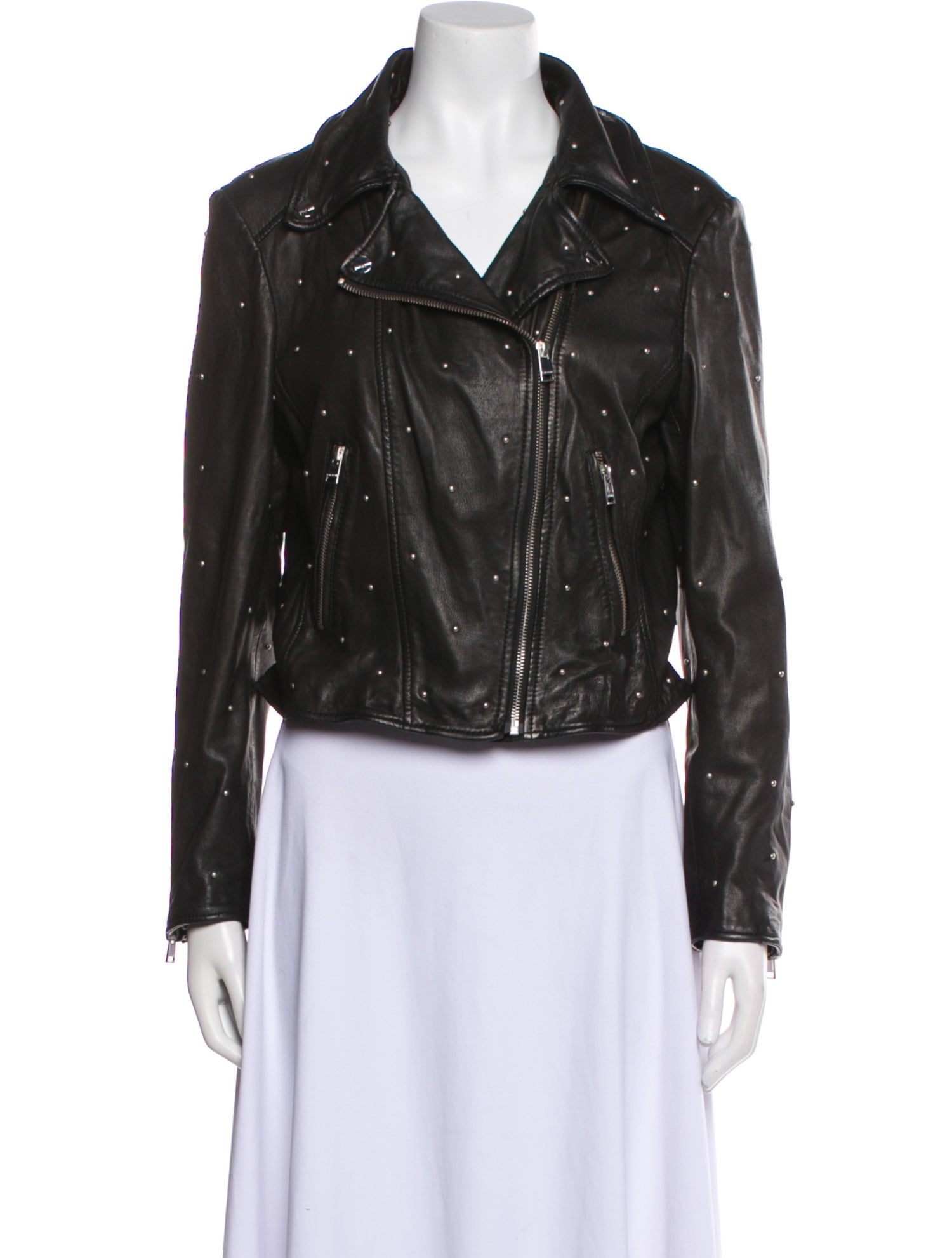 Lamarque Lamb Leather Biker Jacket