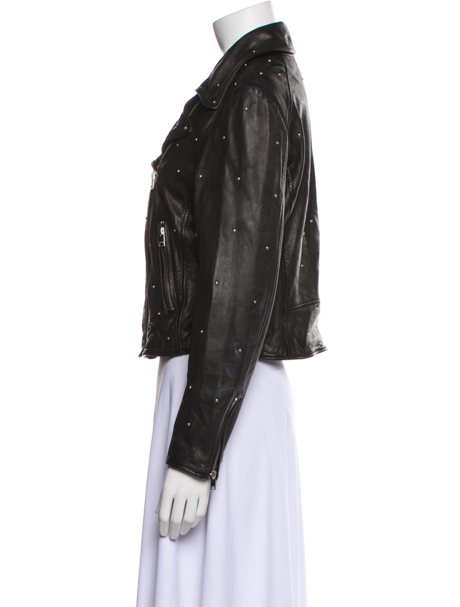 Lamarque Lamb Leather Biker Jacket