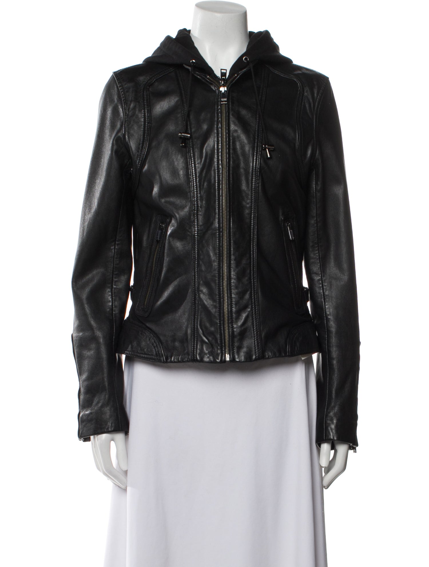 Lamarque Lamb Leather Biker Jacket