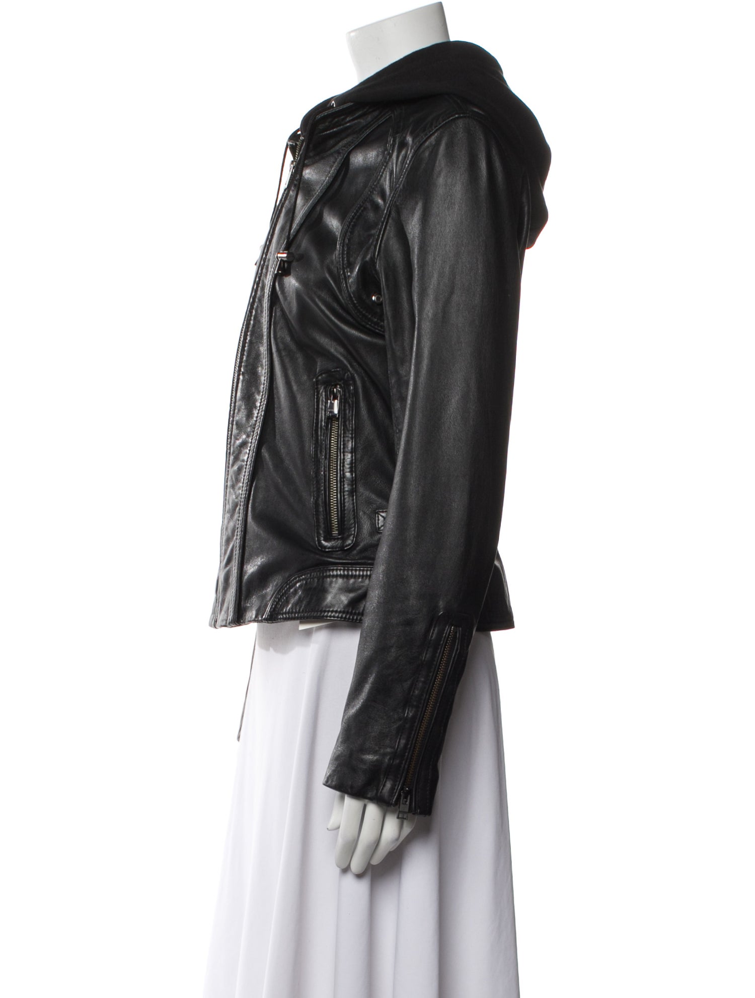 Lamarque Lamb Leather Biker Jacket