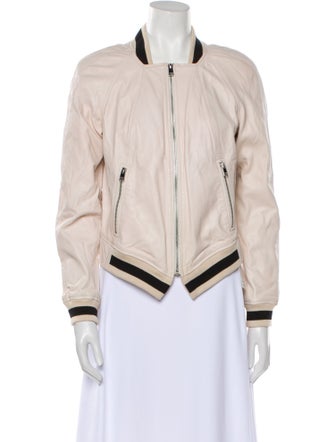 Lamarque Leather Bomber Jacket