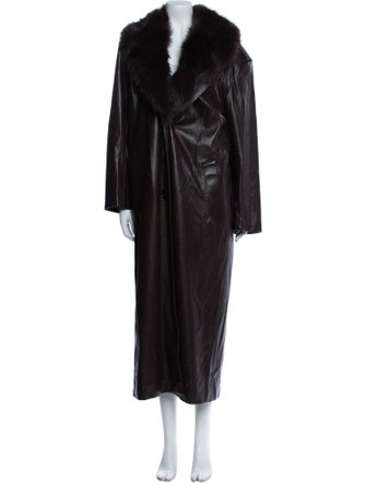 Lamarque Leather Faux Fur Coat