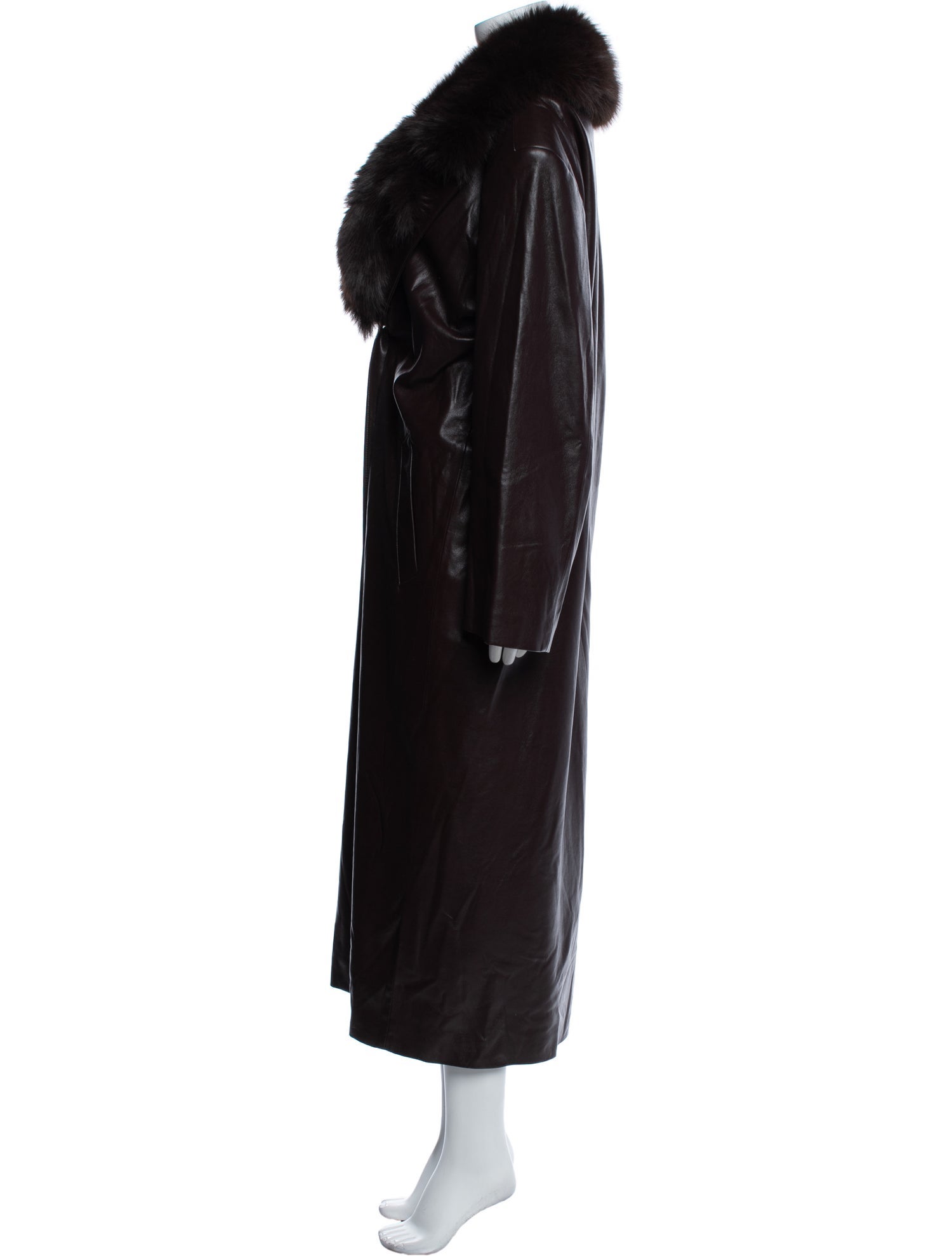 Lamarque Leather Faux Fur Coat