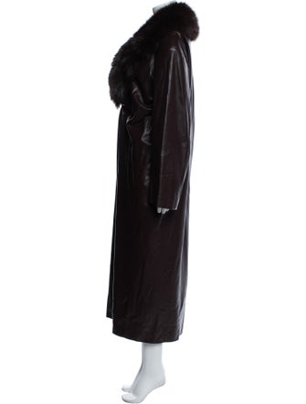 Lamarque Leather Faux Fur Coat