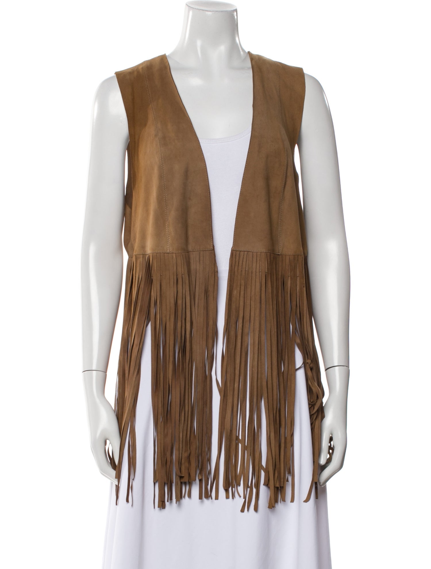 Lamarque Leather Striped Vest