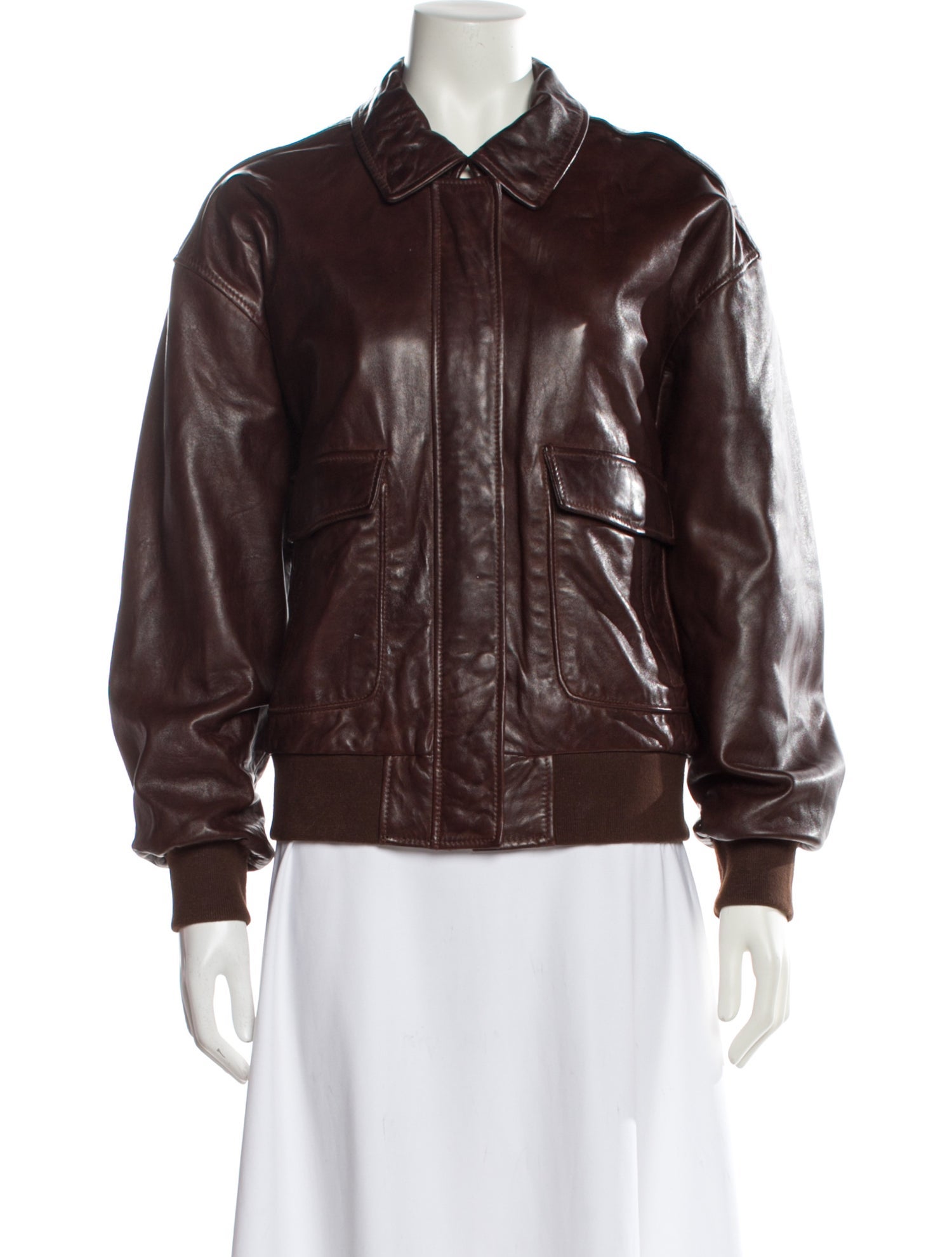 Lamarque Leather Bomber Jacket