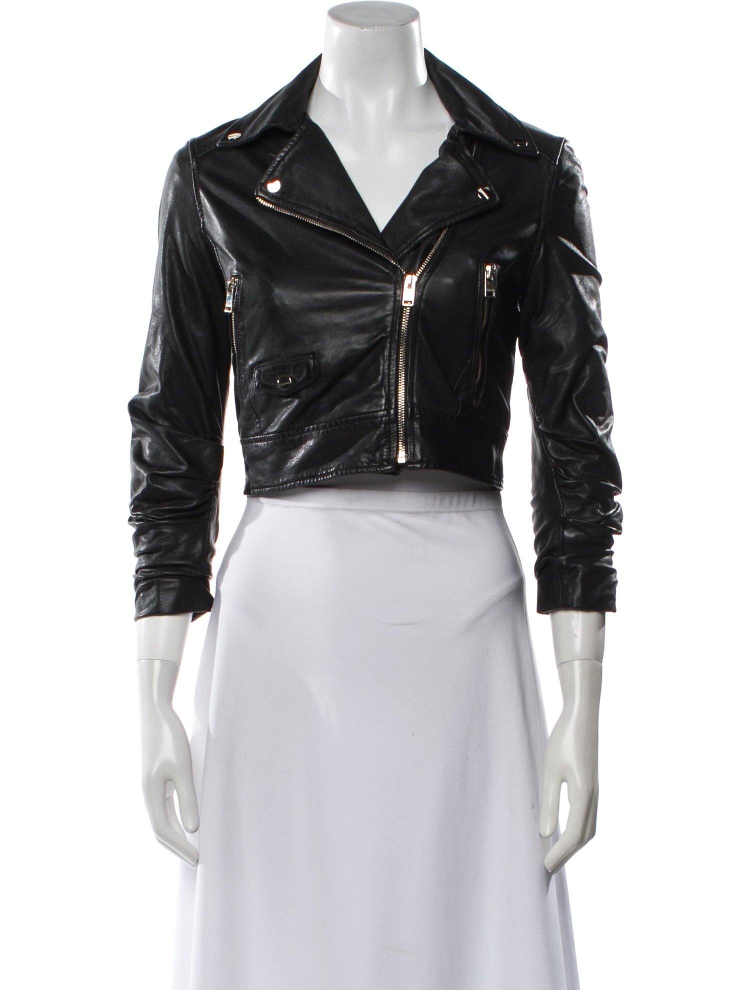 Lamarque Lamb Leather Biker Jacket