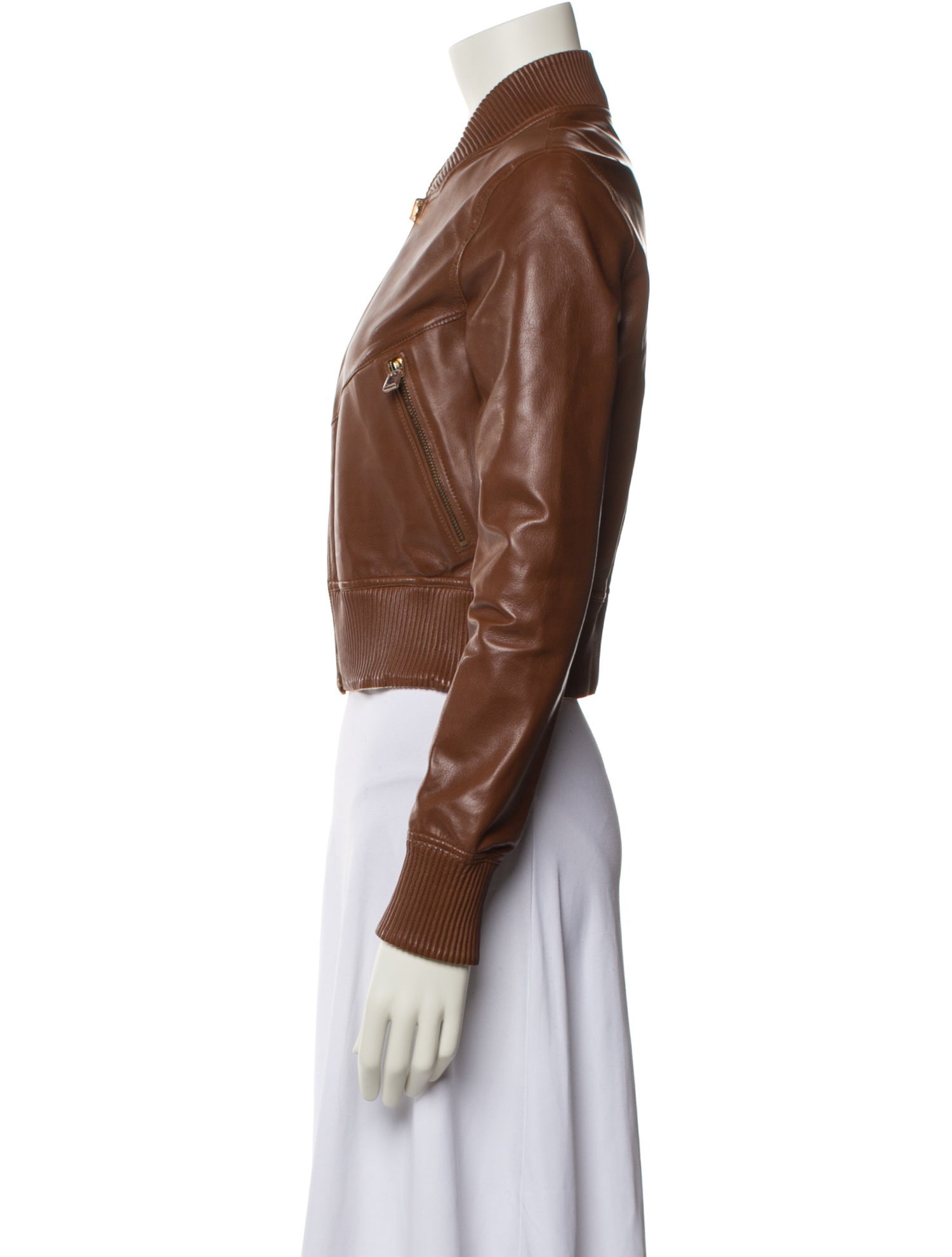 Lamarque Lamb Leather Bomber Jacket