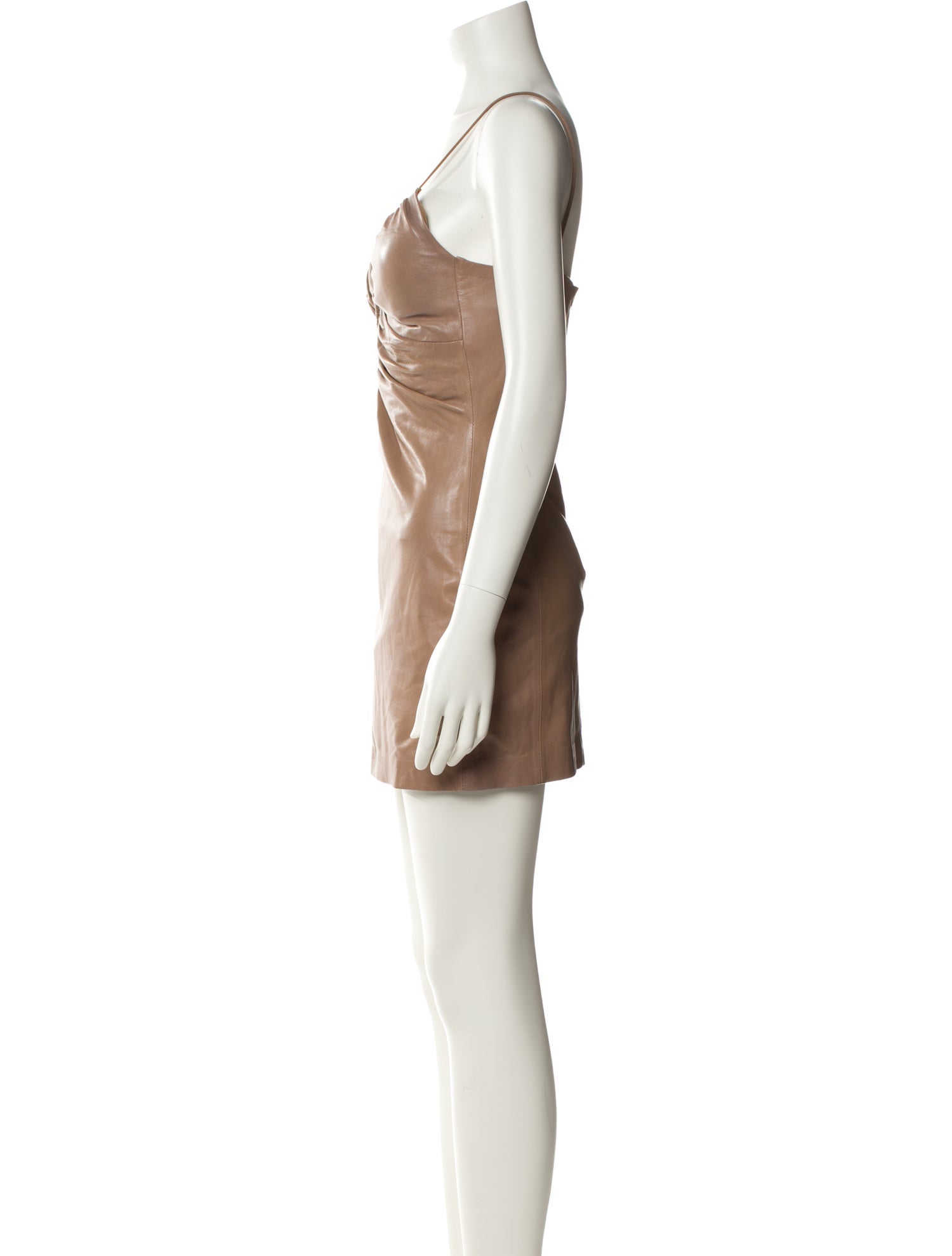 Lamarque Lamb Leather Mini Dress