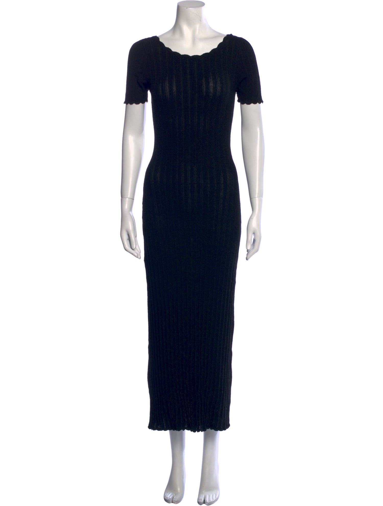 La Maille Sezane Scoop Neck Long Dress - Black Dresses, Clothing -  WLMSA21567 | The RealReal