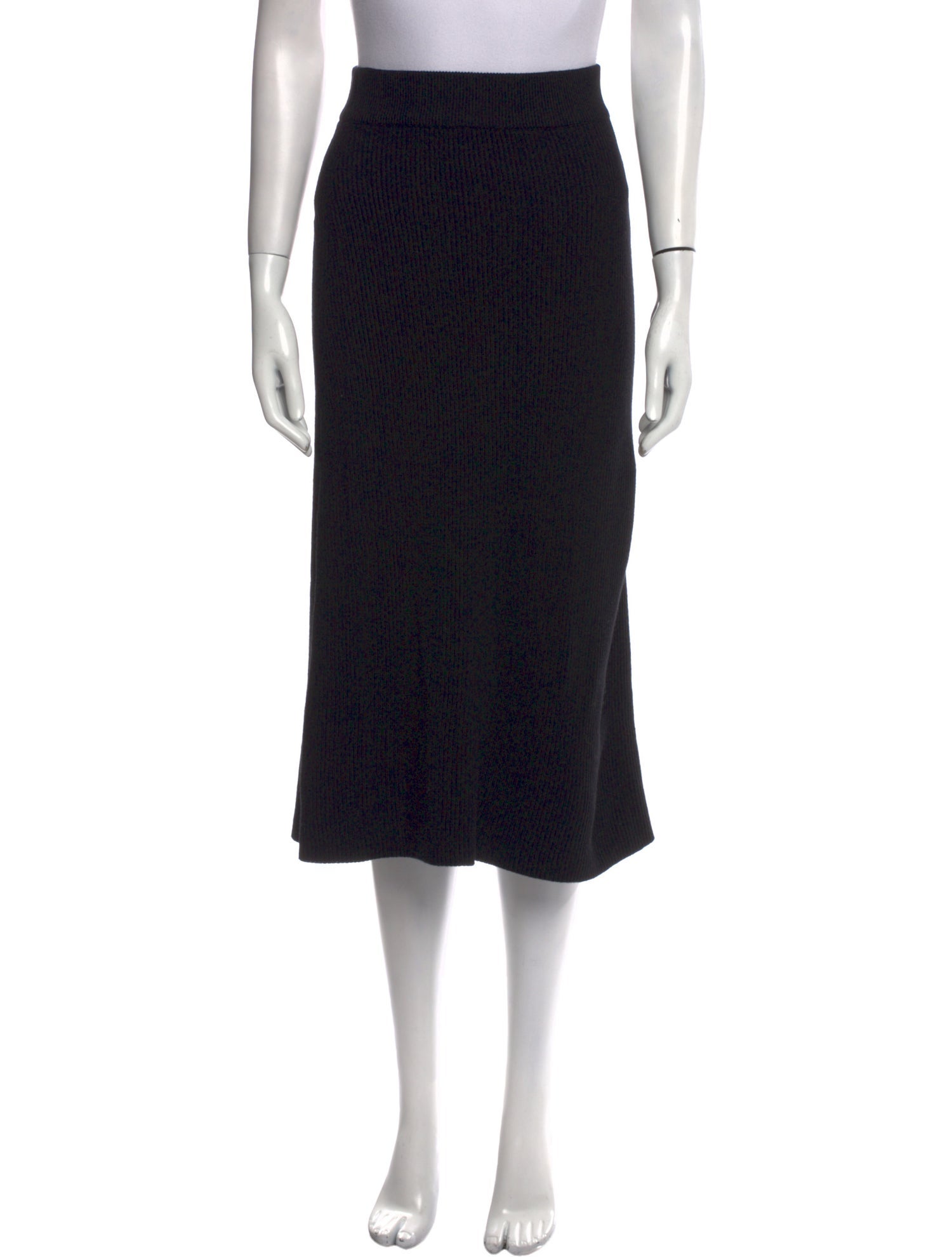 La Maille Sezane Pleated Accents Midi Length Skirt