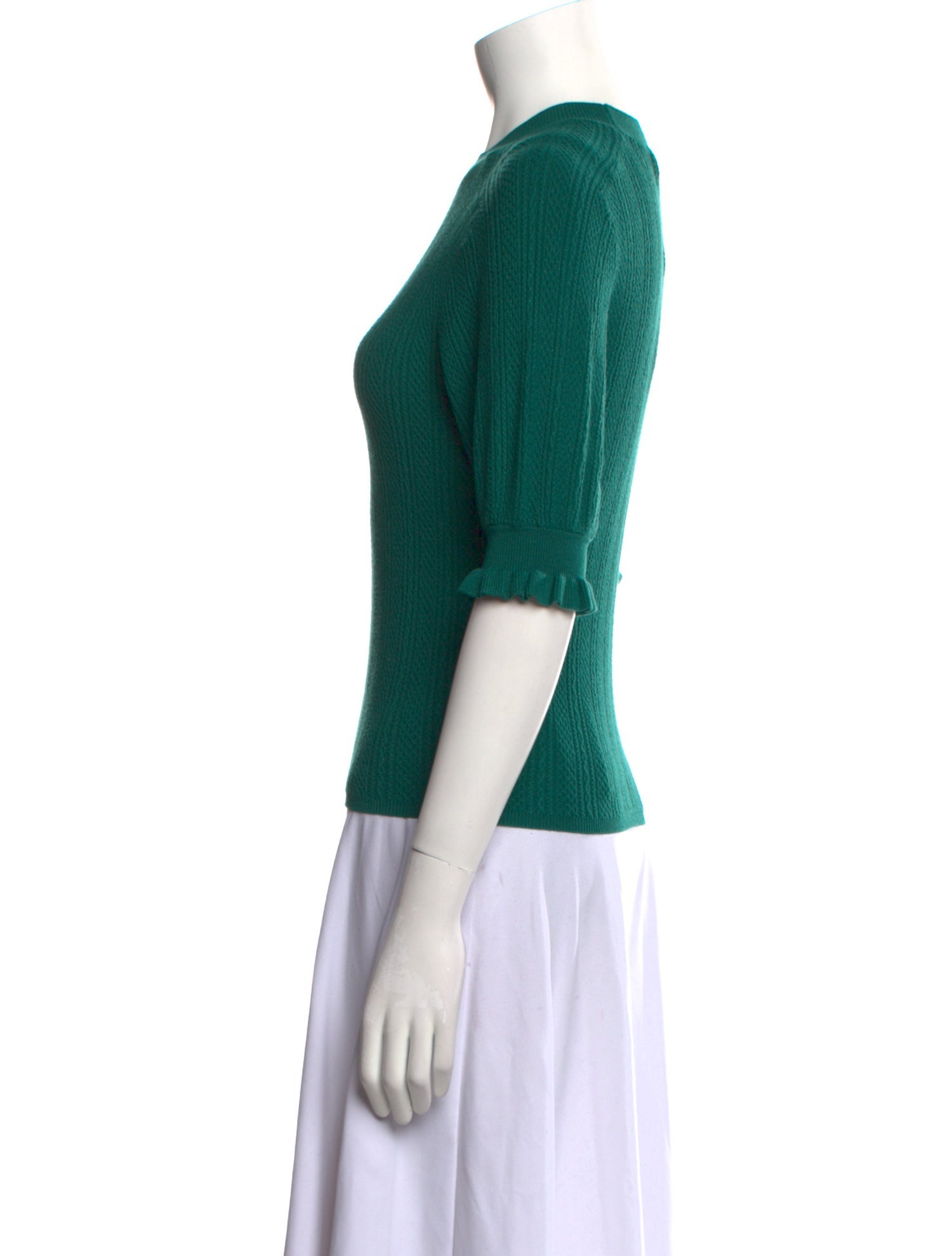 La Maille Sezane Crew Neck Short Sleeve Top