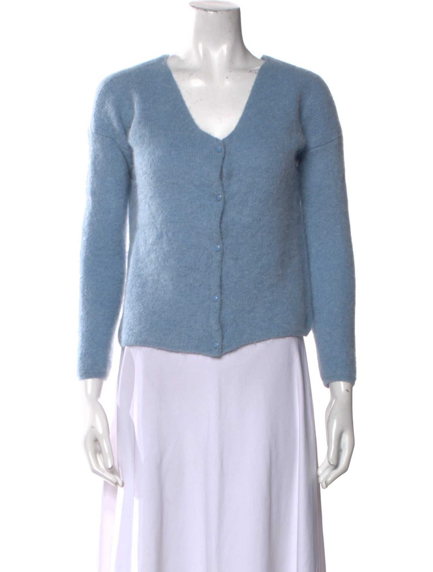 La Maille Sezane Mohair V-Neck Sweater