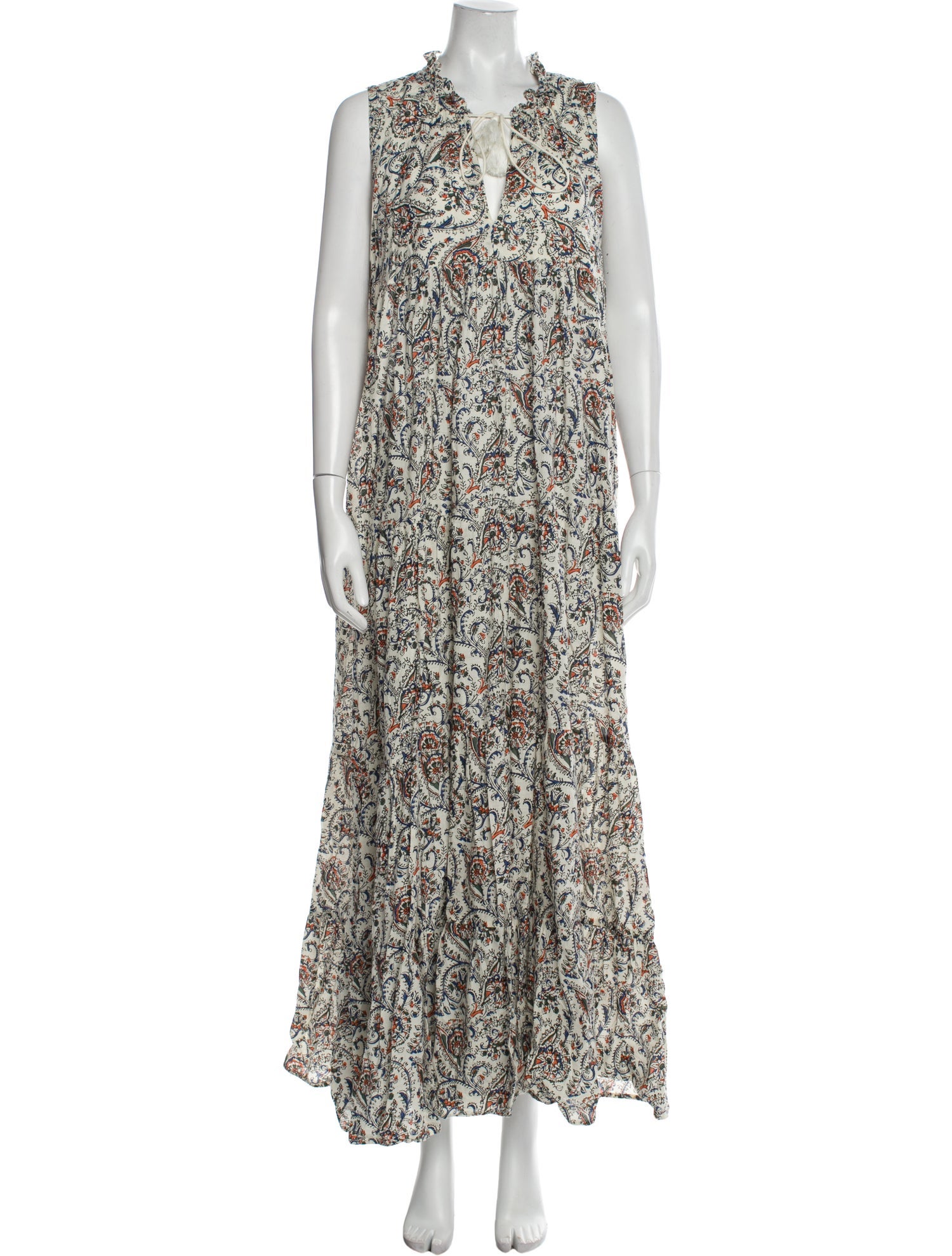 La Maille Sezane Printed Long Dress