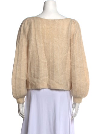 La Maille Sezane Mohair Bateau Neckline Sweater