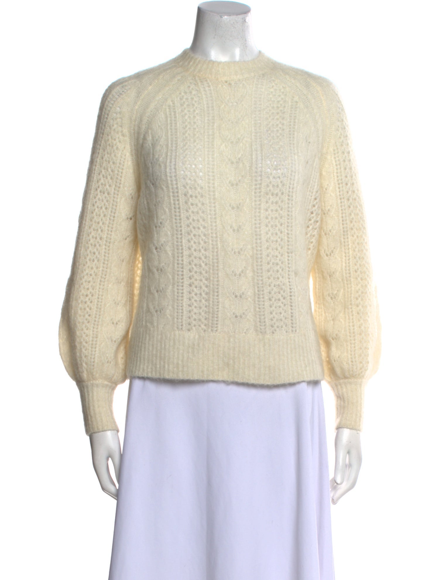 La Maille Sezane Nylon Crew Neck Sweater