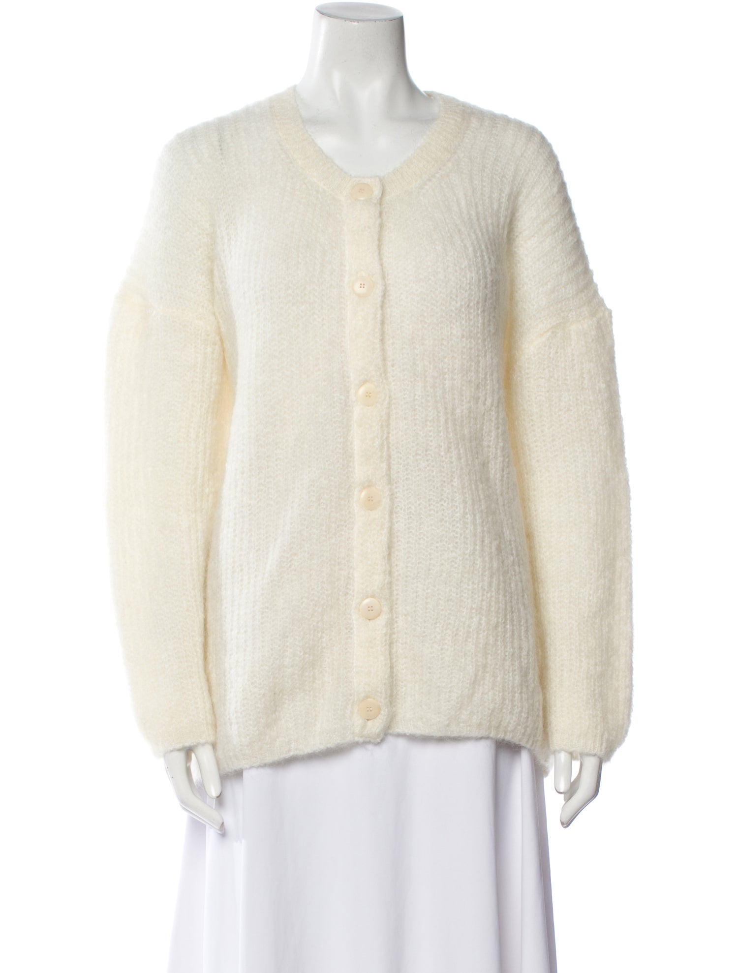 La Maille Sezane Kid Mohair Crew Neck Sweater