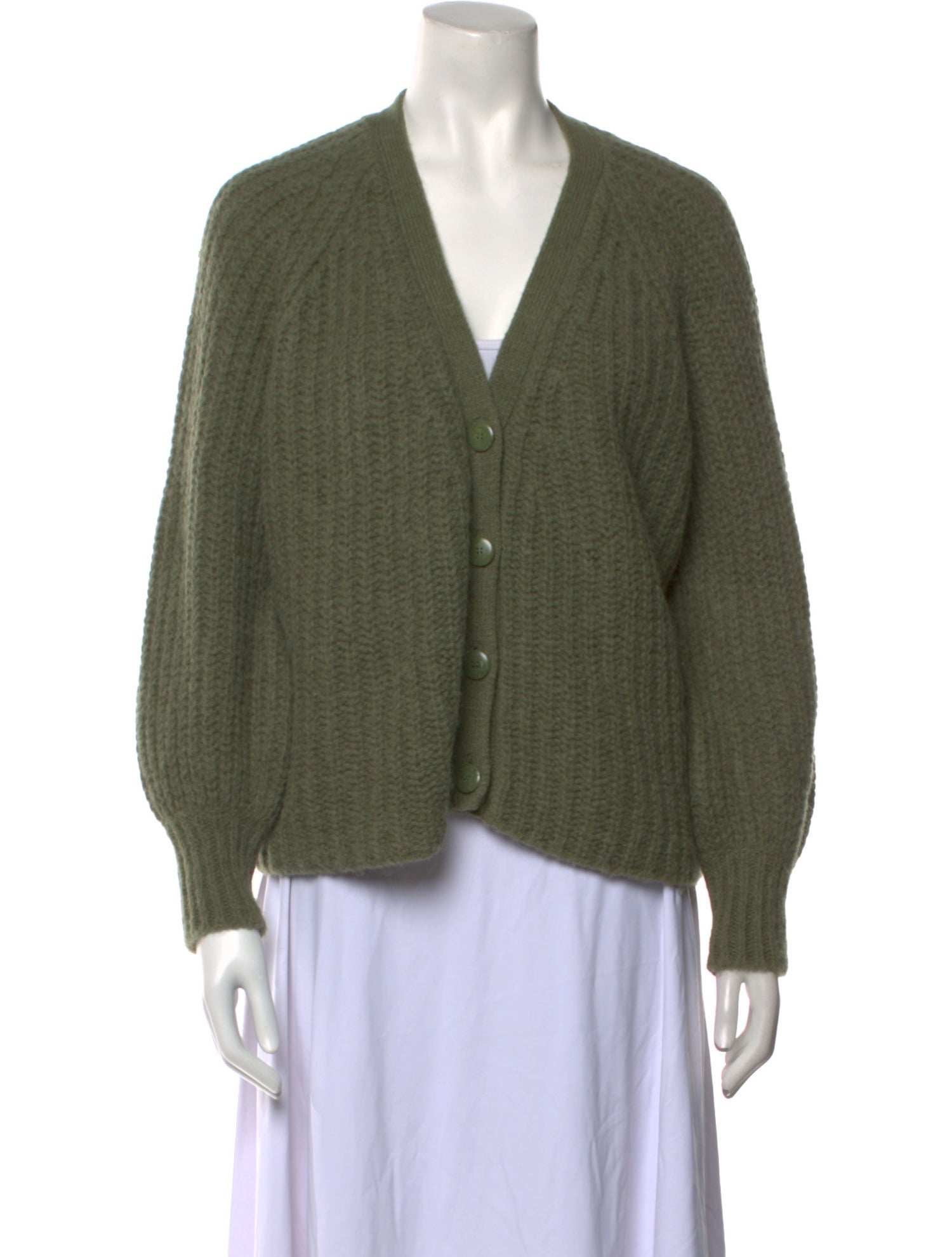 La Maille Sezane Alpaca V-Neck Sweater