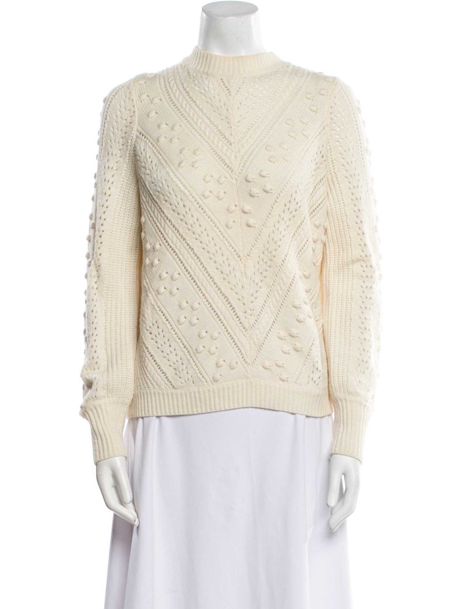 La Maille Sezane Mock Neck Sweater