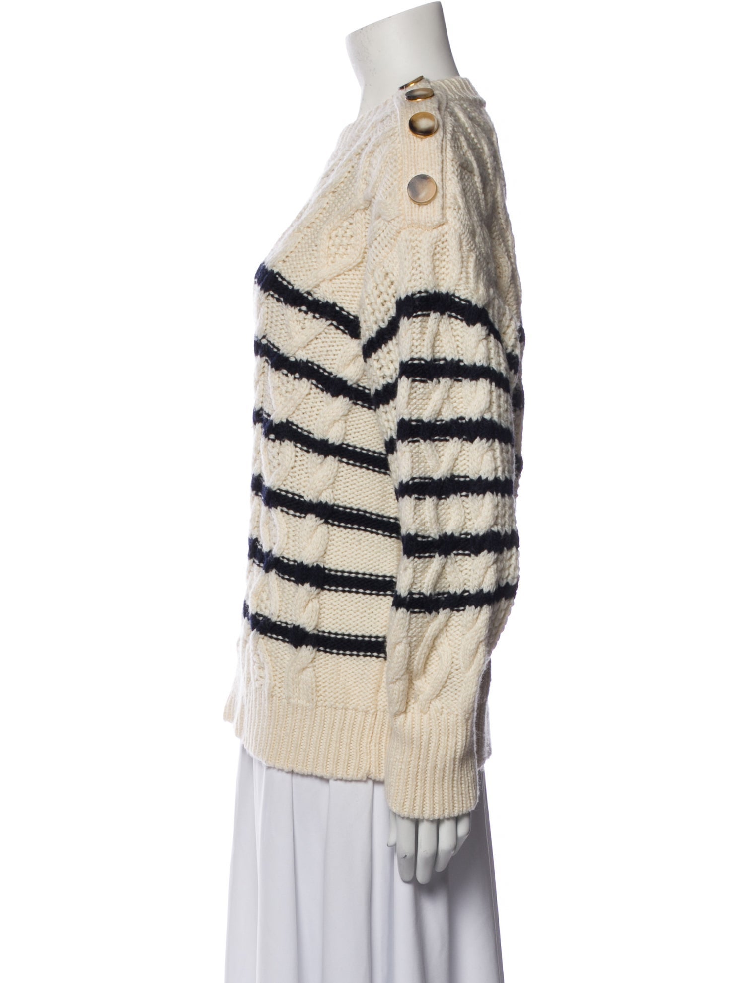 La Maille Sezane Merino Wool Striped Sweater