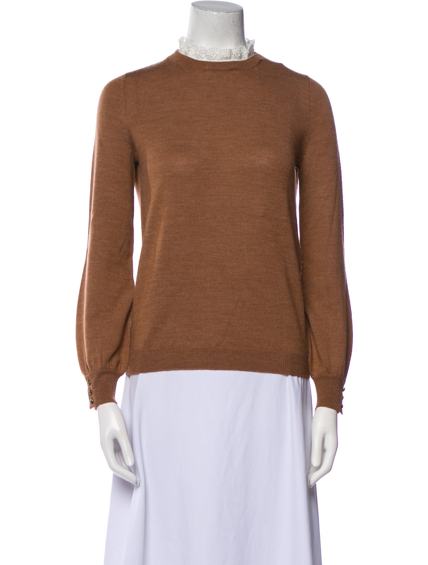 La Maille Sezane Merino Wool Mock Neck Sweater