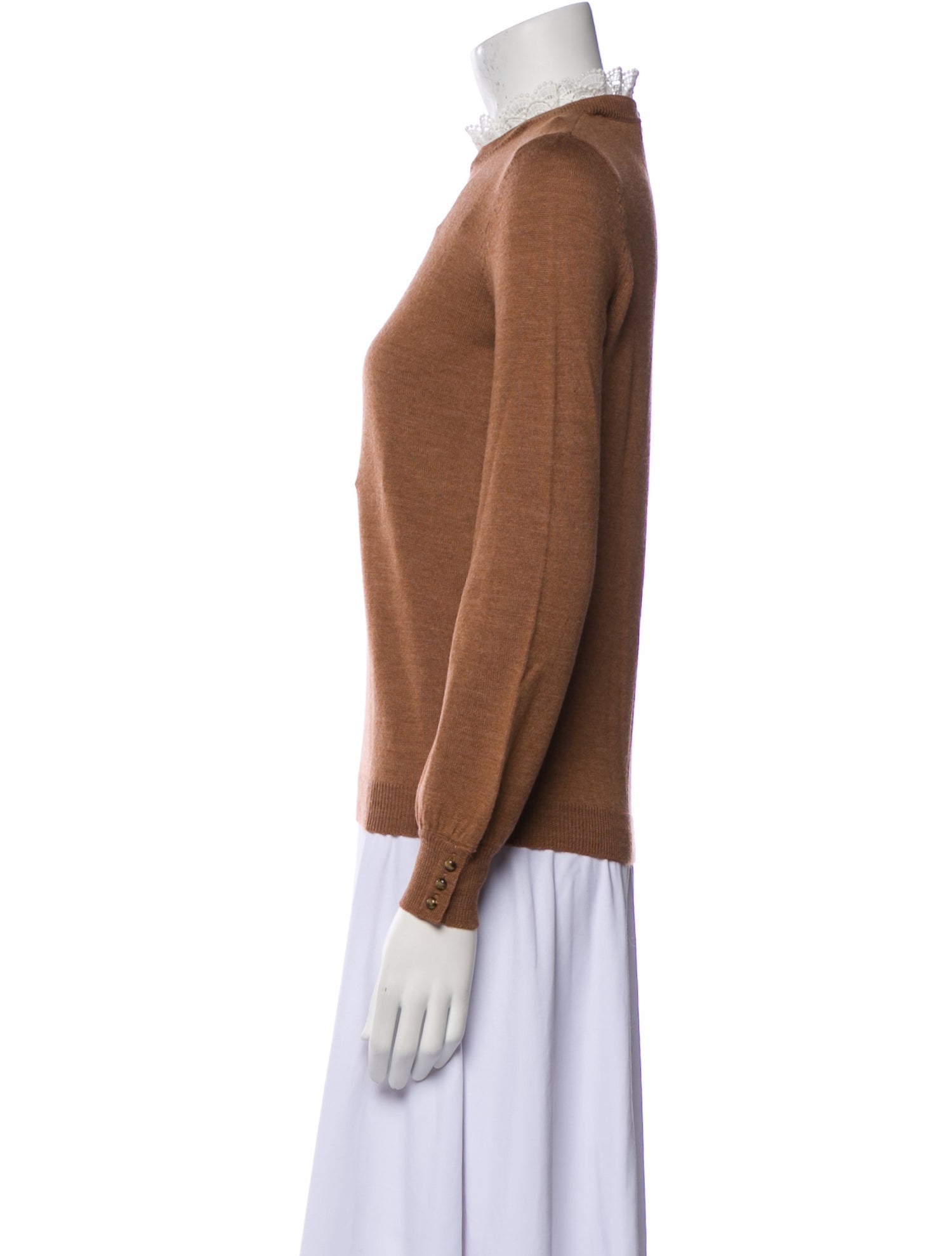 La Maille Sezane Merino Wool Mock Neck Sweater