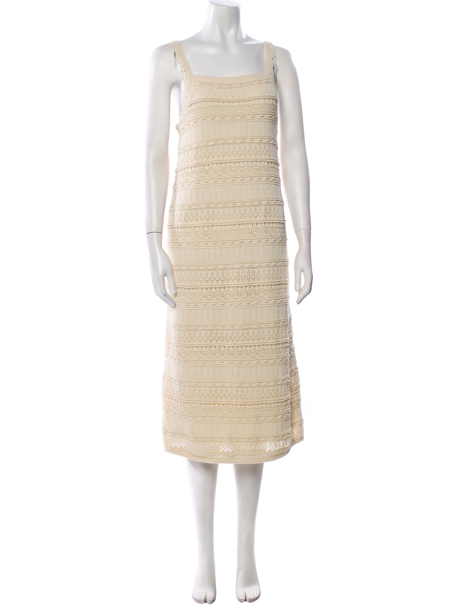 La Maille Sezane Square Neckline Knee-Length Dress w/ Tags