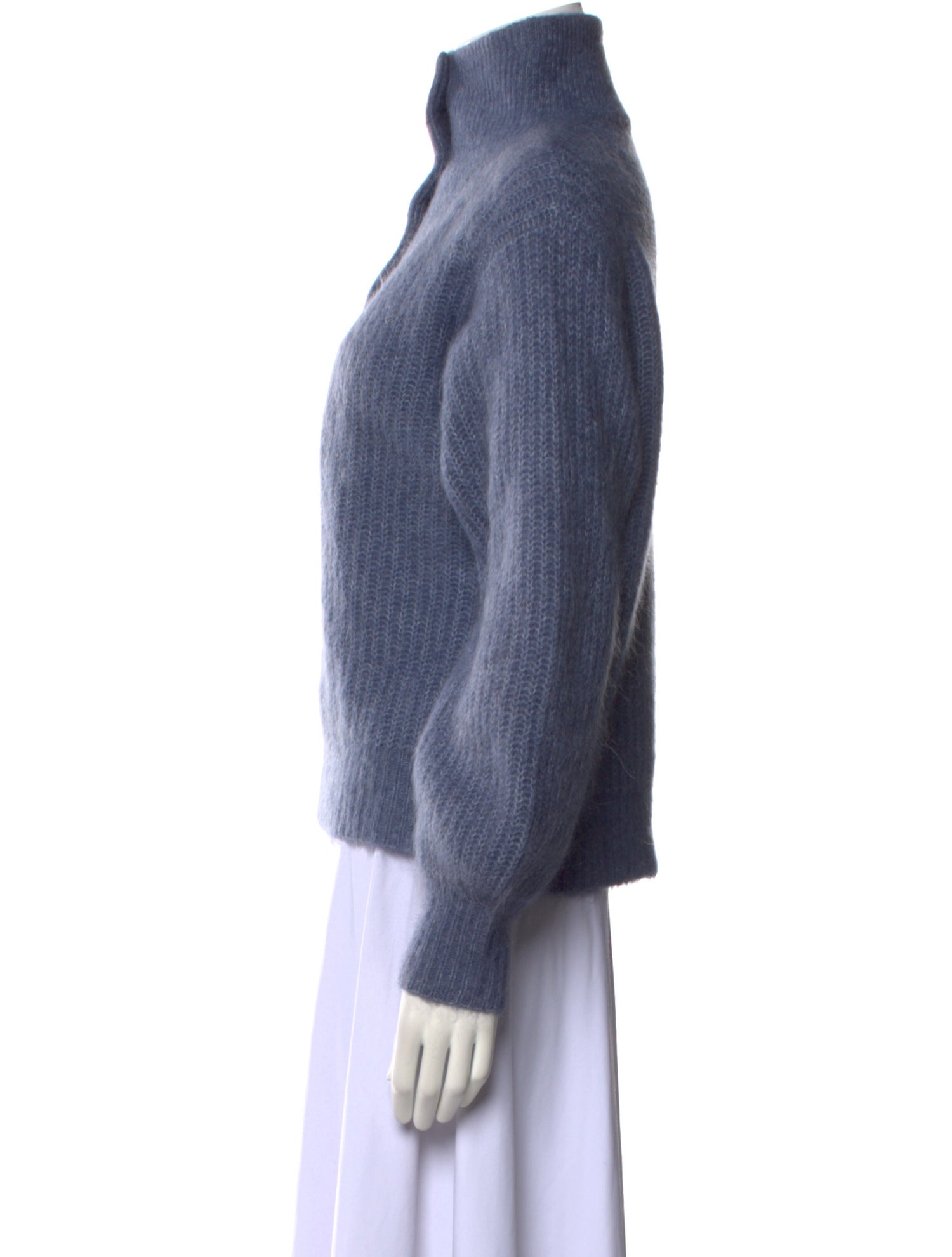 La Maille Sezane Mohair Mock Neck Sweater