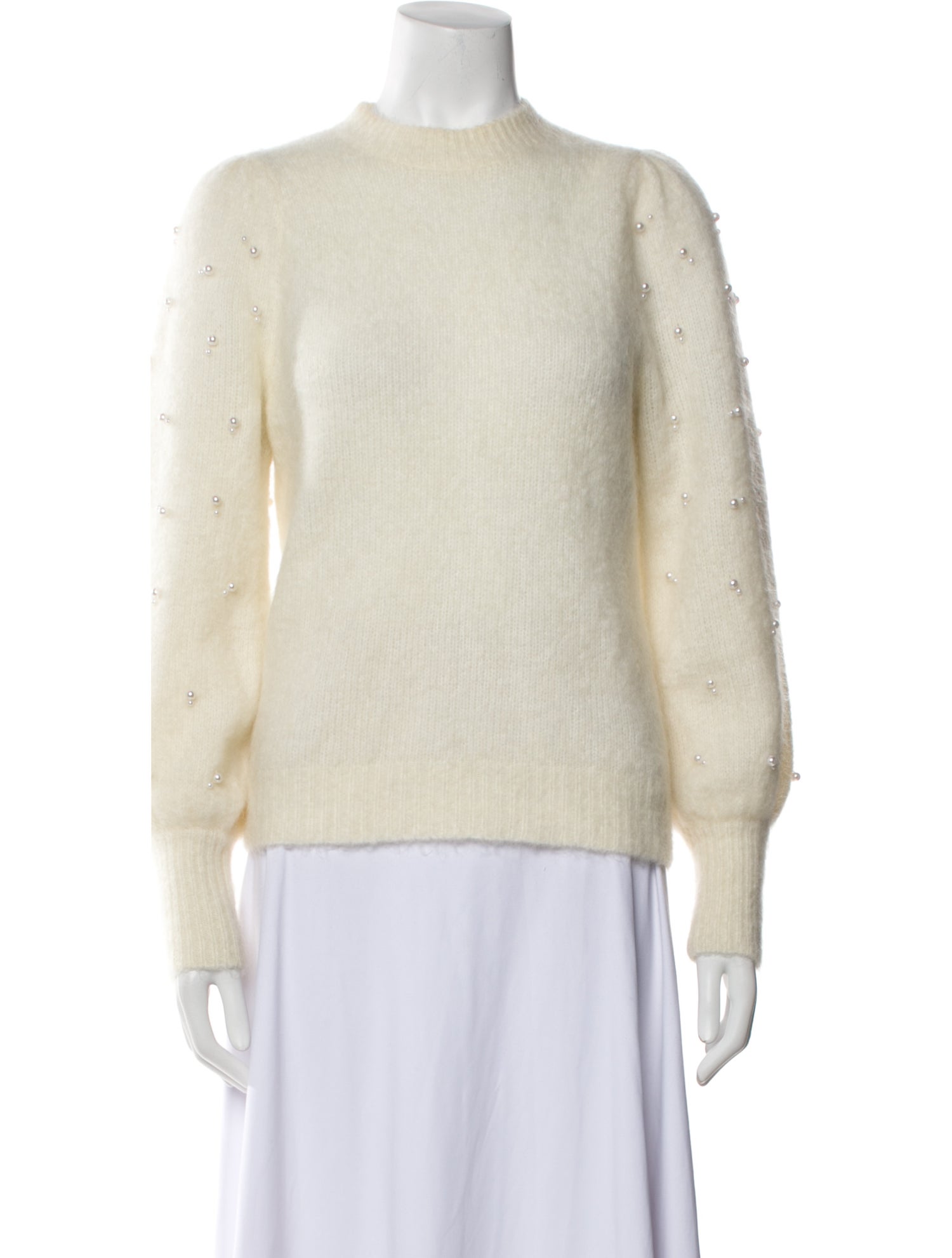 La Maille Sezane Mohair Crew Neck Sweater