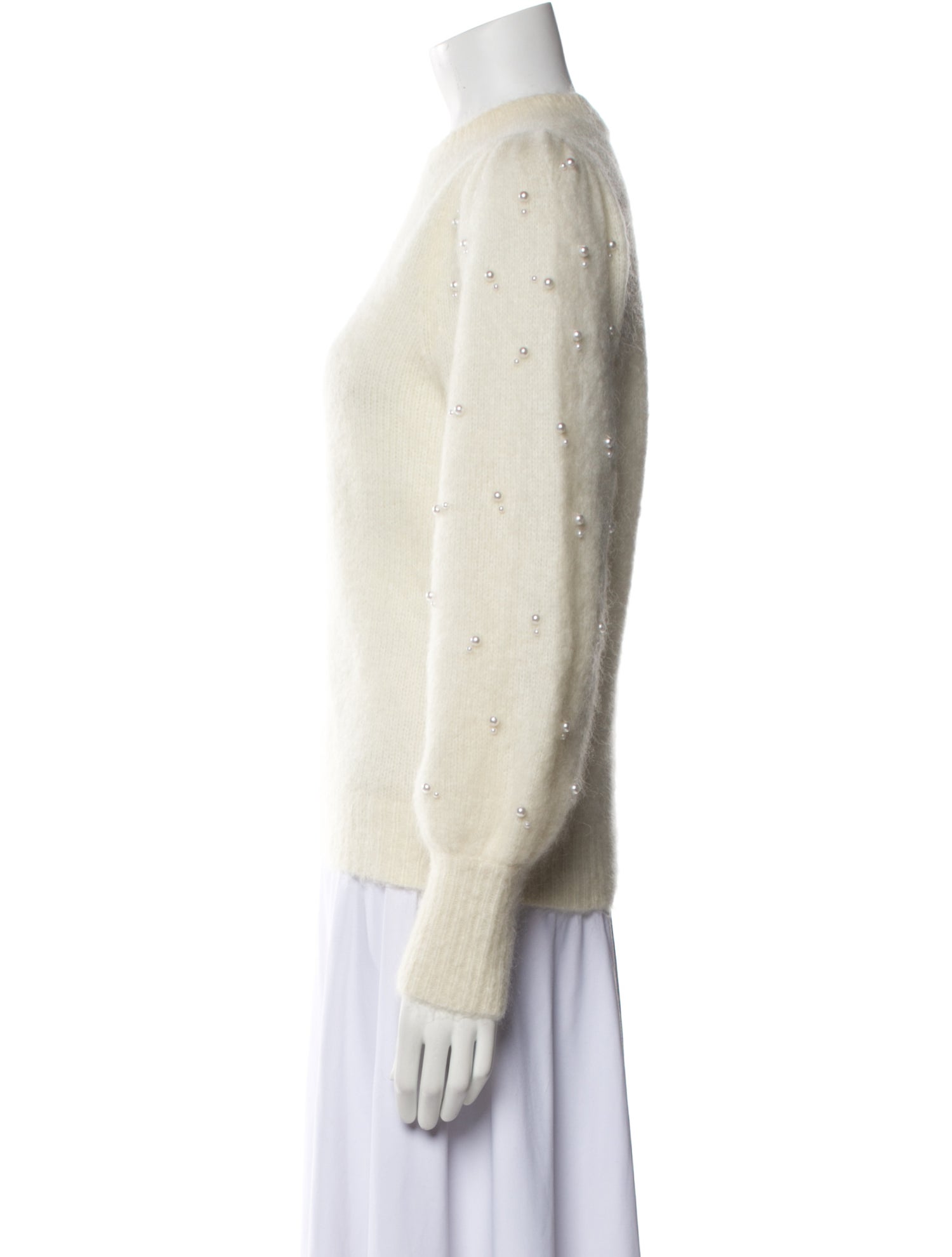 La Maille Sezane Mohair Crew Neck Sweater