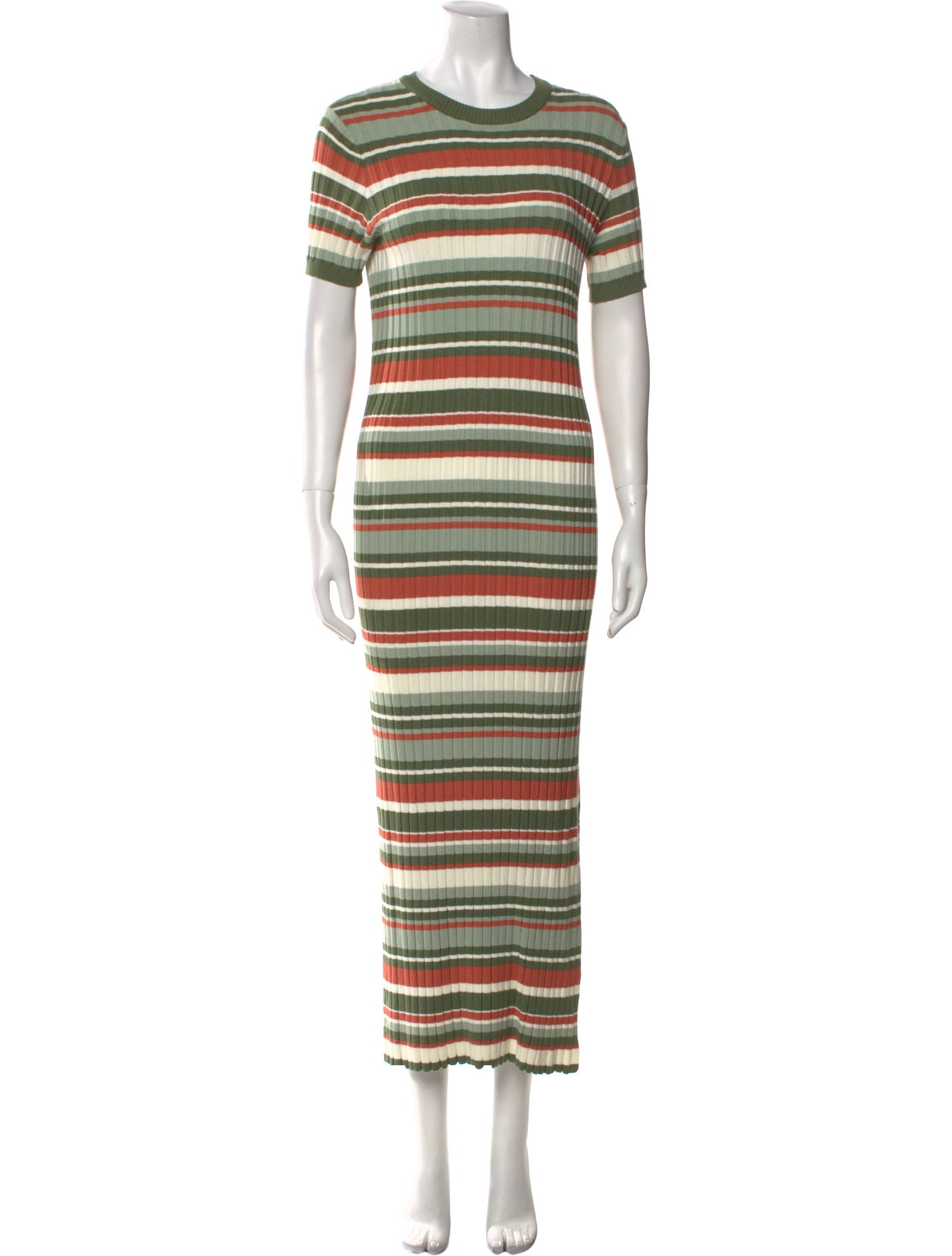 La Maille Sezane Striped Long Dress