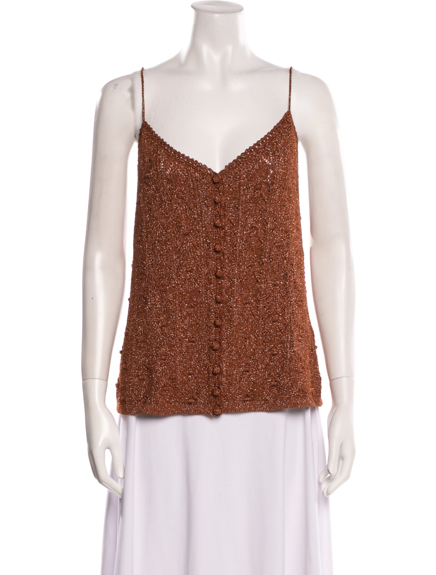 La Maille Sezane V-Neck Sleeveless Top