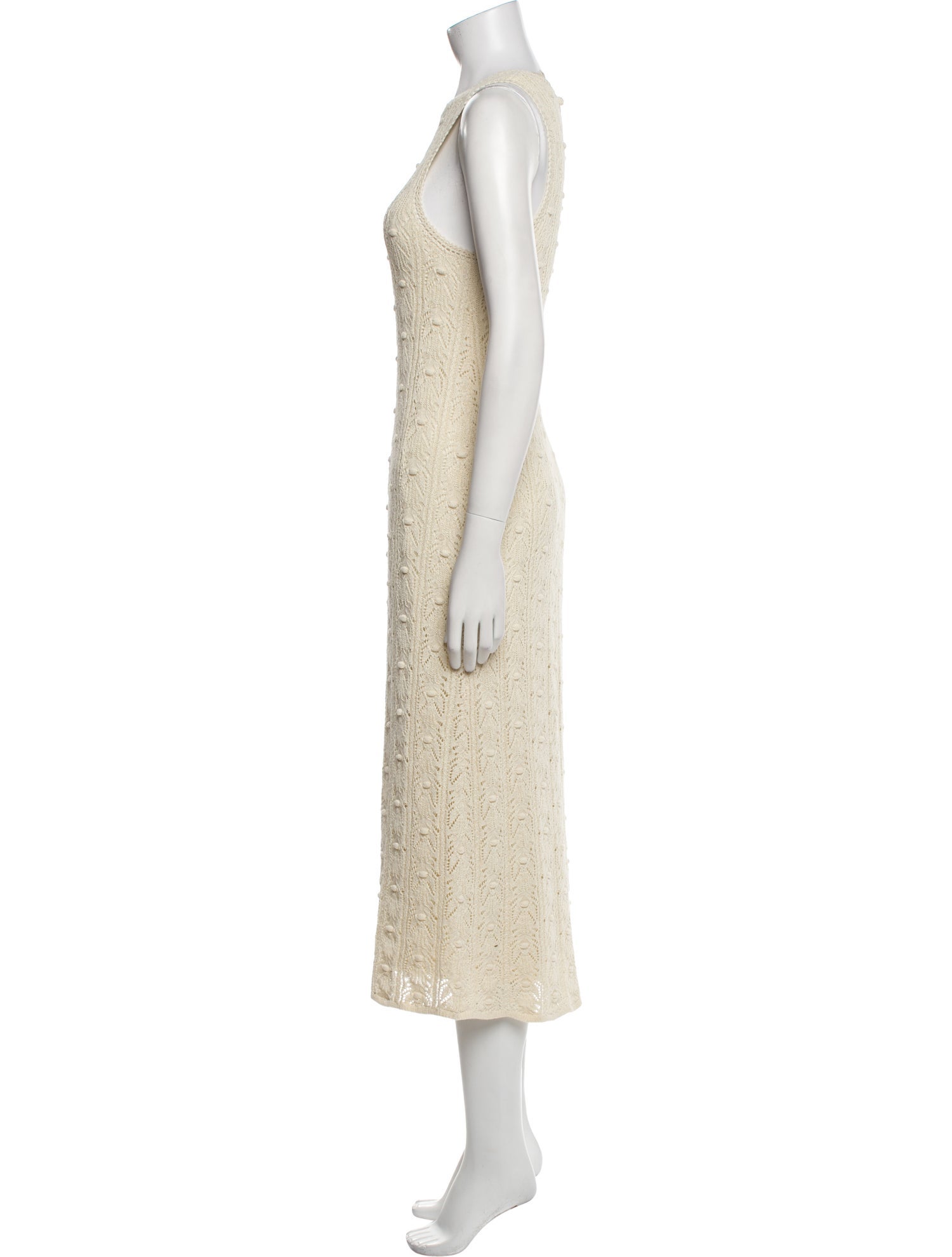 La Maille Sezane Crew Neck Midi Length Dress