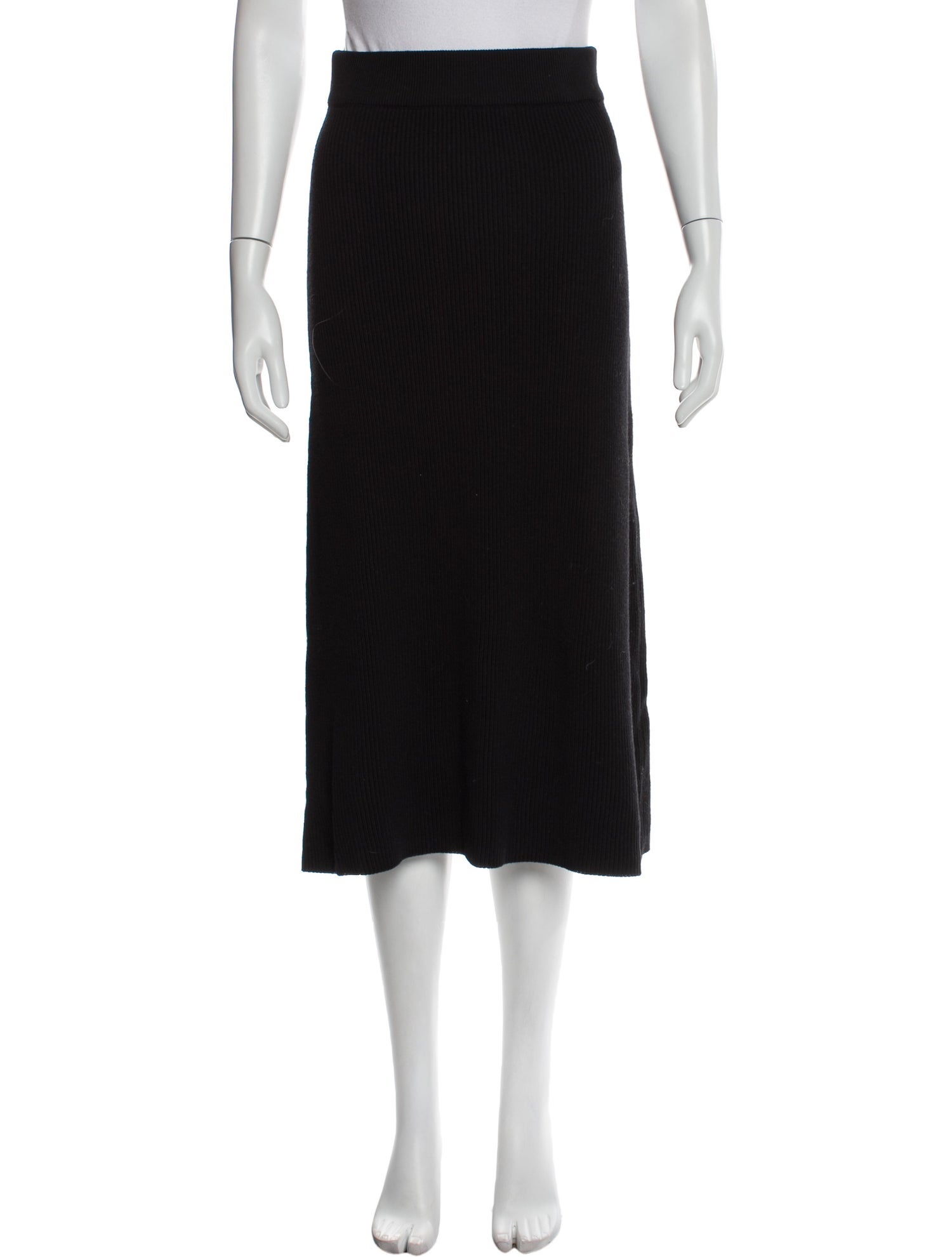 La Maille Sezane Merino Wool Midi Length Skirt
